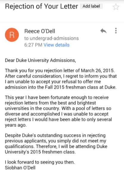 Example Letters To Reject Offer Of Admissions To College 17