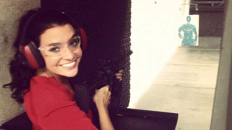 Shayna at target practice