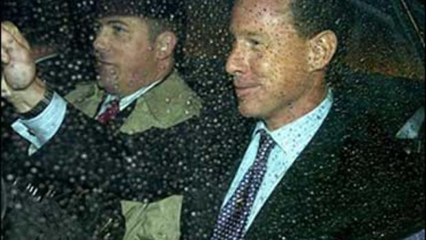 Michael Scanlon, right, a former partner of lobbyist Jack Abramoff leaves U.S. District Court, Monday, Nov. 21, 2005, in Washington. - image1074802x