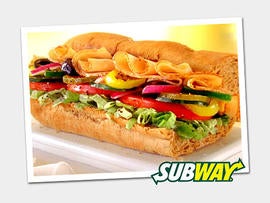 Subway sandwich. (Subway)