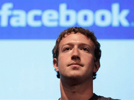 Facebook founder Mark Zuckerberg speaks in the Galileo Auditorium on Microsoft?s Silicon Valley Campus in Mountain View, Wednesday, Oct. 13, 2010. (AP Photo/Jeff Chiu)