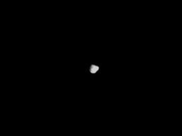 The first image taken during the Stardust-NExT's approach to comet Tempel 1 on Feb. 14, 2011.