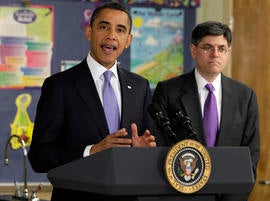 President Obama with Office of Management and Budget Director Jacob Lew
