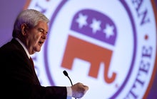 Newt Gingrich on the campaign trail