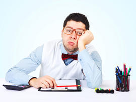 bored, businessman, man, work, desk, glasses, stock, 4x3