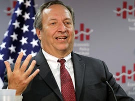 Then-National Economic Council Director Lawrence Summers addresses the Economic Policy Institute Dec. 13, 2010, in Washington.
