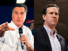 mitt romney and rick santorum