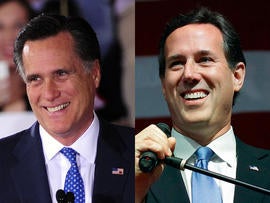 Super Tuesday - Mitt Romney, Rick Santorum