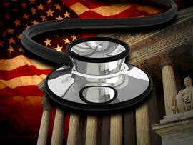 US Supreme Court, US Flag and Stethoscope