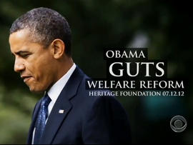 A screenshot from a pro-Romney campaign ad, "Right Choice" that aired in swing states Wednesday.