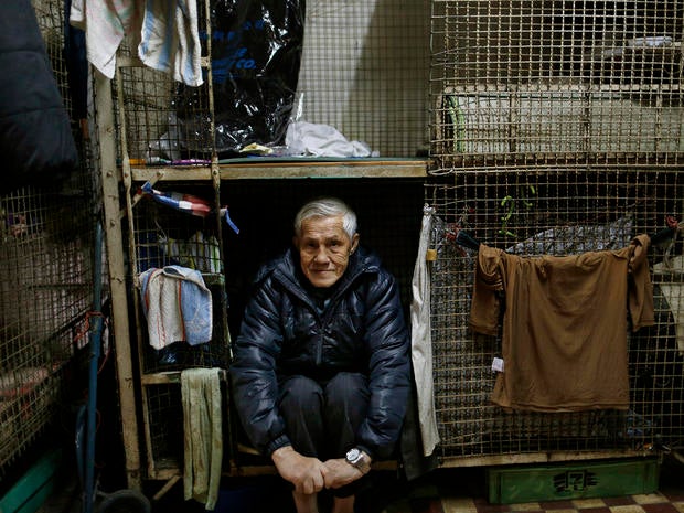 Hong Kong caged poor