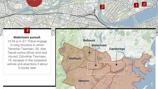 Boston Marathon Bombings Timeline Of Events In The Manhunt For Bombing Suspects Cbs News 