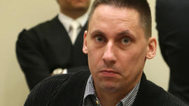 Ralf Wohlleben, alleged supporter of the neo-Nazi group National Socialist Underground (NSU), waits for the start of a trial in Munich, southern Germany, Monday, May 6, 2013.