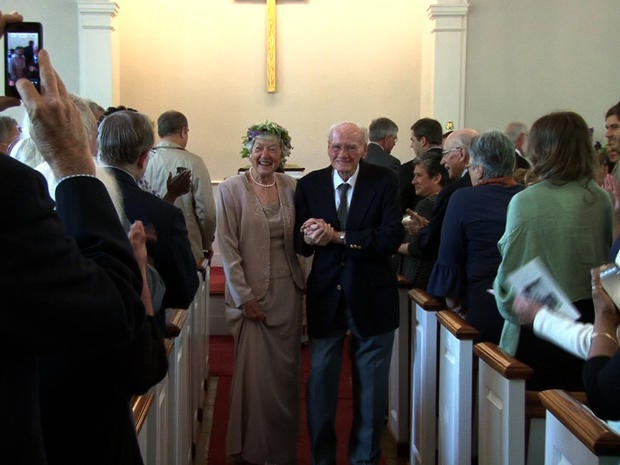 Cynthia Riggs and Howard Attebery's wedding last week, sixty years after meeting.