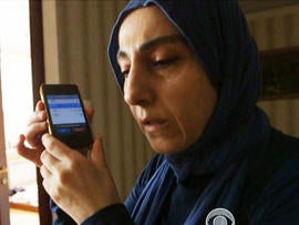 Zubeidat Tsarnaeva played parts of a taped phone conversation for a reporter.