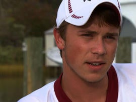High school senior Kyle Tyler, who lives on Smith Island.
