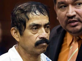 Conrado Juarez, 52, is arraigned Saturday, Oct. 12, 2013, at Manhattan Criminal Court for the alleged murder of 4-year-old Anjelica Castillo, nicknamed "Baby Hope", in New York.
