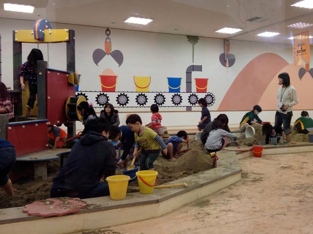 Children play at the "Pep Kids Koriyama" play center in Fukushima prefecture