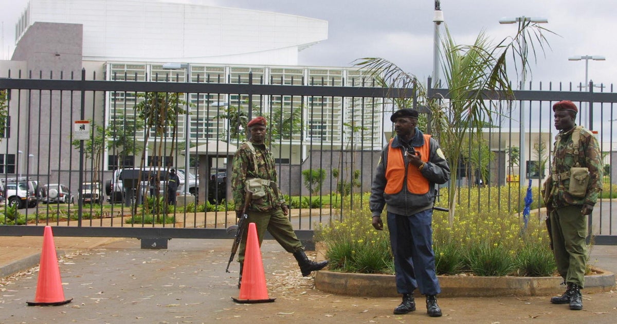 Kenyan man shot dead after stabbing guard at American embassy in