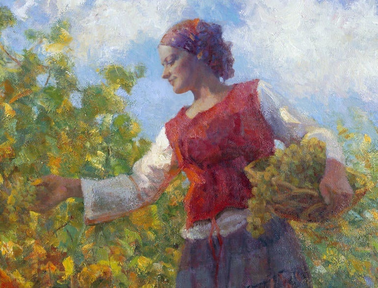 "Napa Bounty" painting by artist Don Hatfield