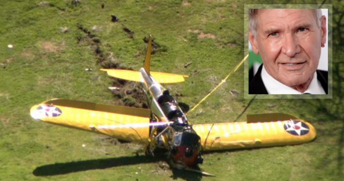 Actor Harrison Ford S Plane Crash Lands On California Golf Course Cbs