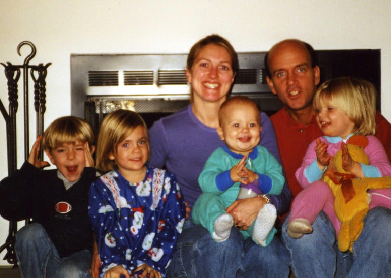 Michele and Cal Harris with their children