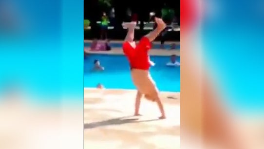 Kid captivates pool-goers with dance to "Cuban Pete," on The Feed! - CBS News