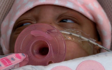 She is feisty: Tiny preemie goes home 