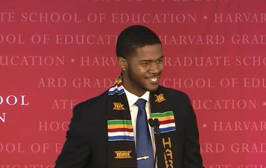 Harvard grad wows crowd with spoken word commencement address
