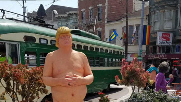 Naked Trump Statues Pop Up Around U.S. - CBS New York