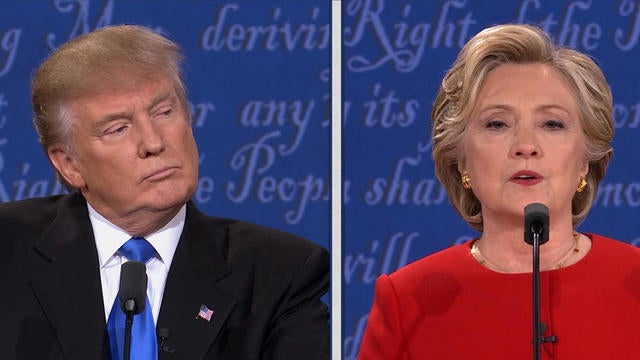 Rosie ODonnell Responds To Trumps Debate Insults Via Twitter Donald Trump & Hillary Clinton (credit: CBS News)