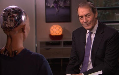 Charlie Rose interviews... a robot? 