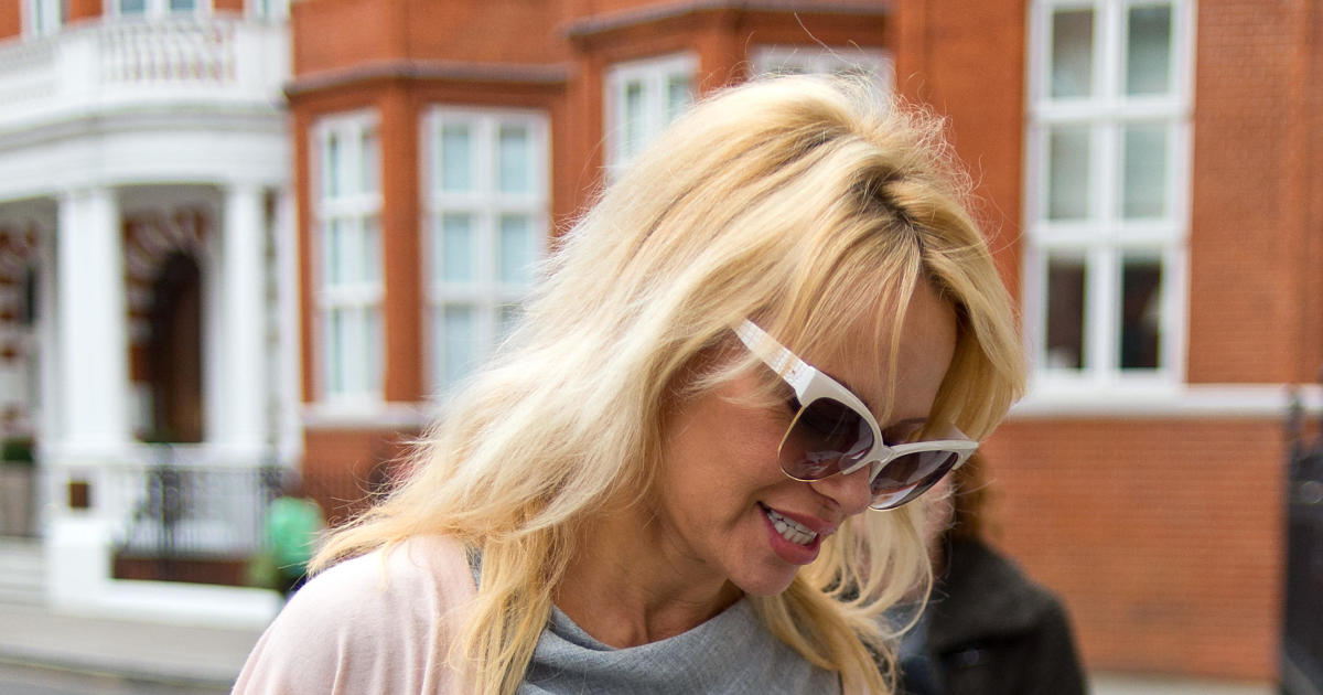 Pamela Anderson brings vegan lunch to Julian Assange, who 