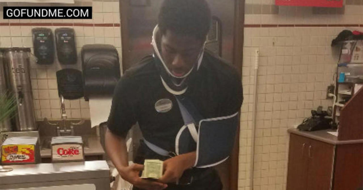 Neck brace-wearing teen goes to work at Chick-fil-A, goes viral