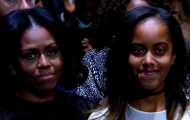 President Obama thanks Malia "for how you took on a role you didn't ask for"