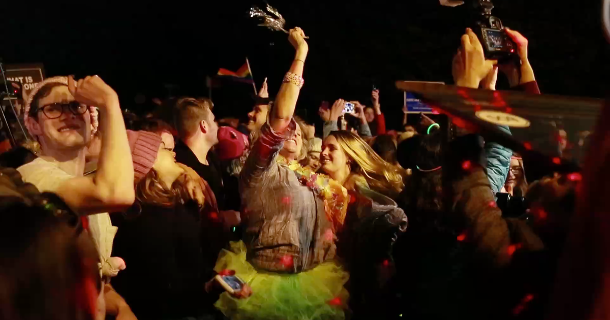 LGBTQ activists throw dance party outside of Mike Pence's house - CBS News