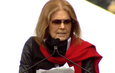 Gloria Steinem speaks at Women's March on Washington 