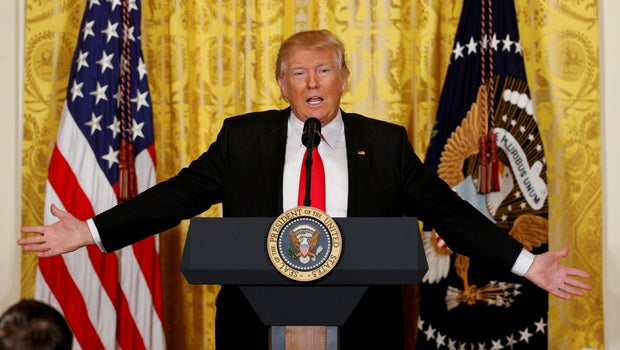 President Trump speaks during a news conference at the White House in Washington Feb. 16 2017.
Reuters Kevin Lamarqu