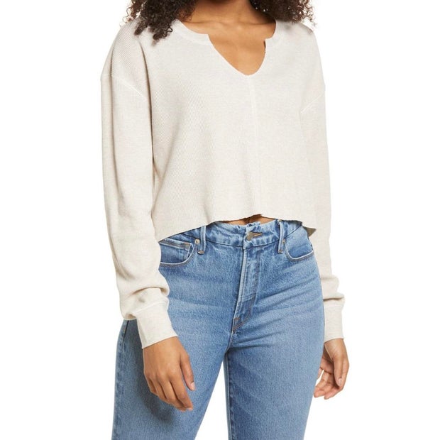 BP. Split Neck Thermal Crop Top 