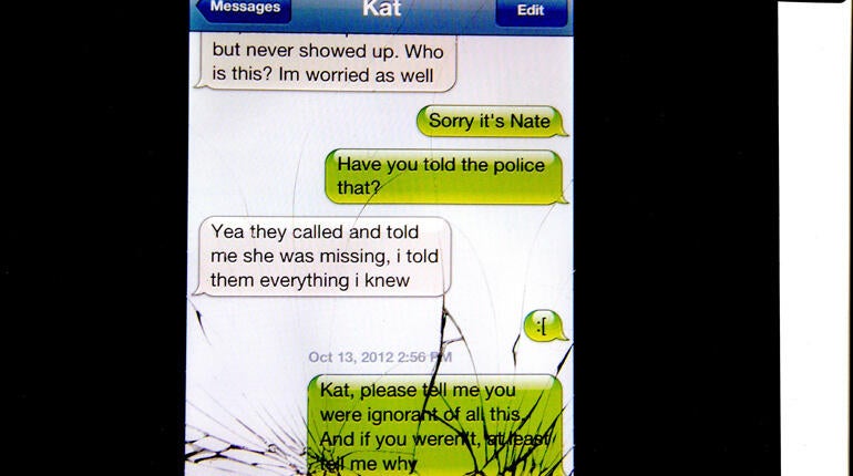 Nate McNeal's text to Kat McDonough