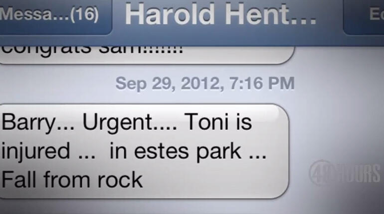 Part of the text Harold Henthorn sent to his brother-in-law on Sept. 29, 2012.