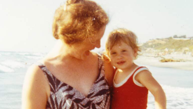 Penny and Claire Hough at Torrey Pines Beach