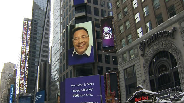 Long Island man takes search for kidney donor to Times Square 