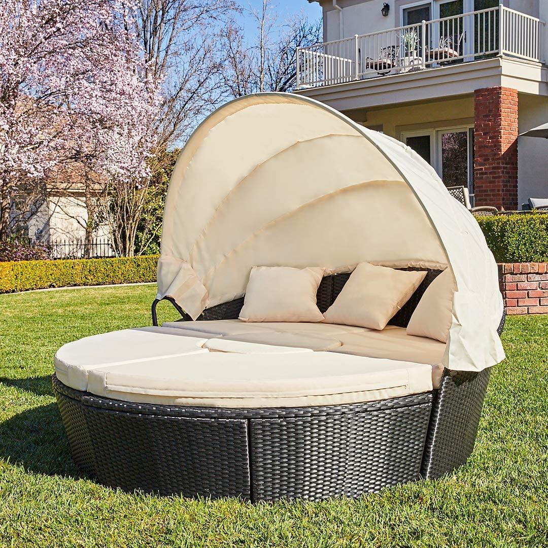 outdoor daybed with canopy 