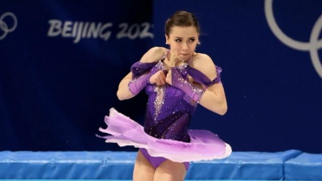 Kamila Valieva leads women's short program after doping ruling