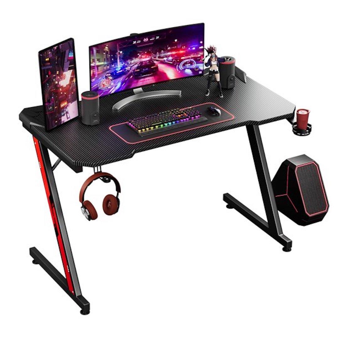 LACOO Z Shaped Computer Gaming Desk 