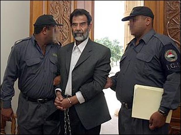 Saddam In Court Photo 1 CBS News