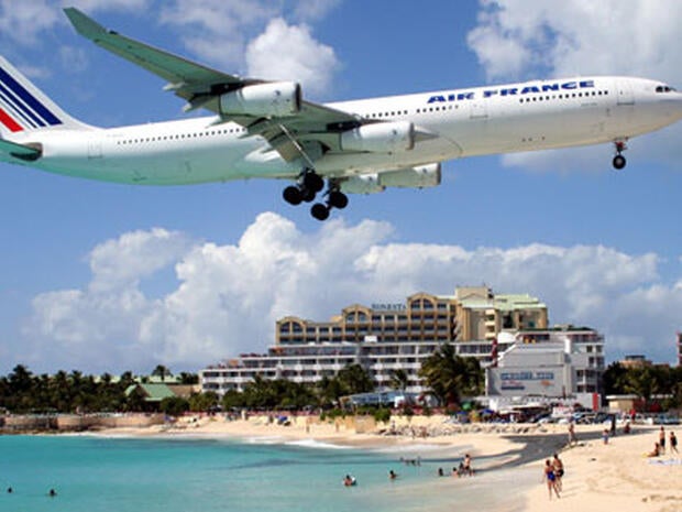Jet Blast In Sint Maarten At Princess Juliana