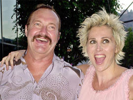 File - Randy Quaid, left, and his wife Evi Quaid arrive for a special screening of "The Others" in this Aug. 7, 2001 file photo taken in the Hollywood section of Los Angeles. Quaid and his wife have been released from a West Texas jail after their arrest