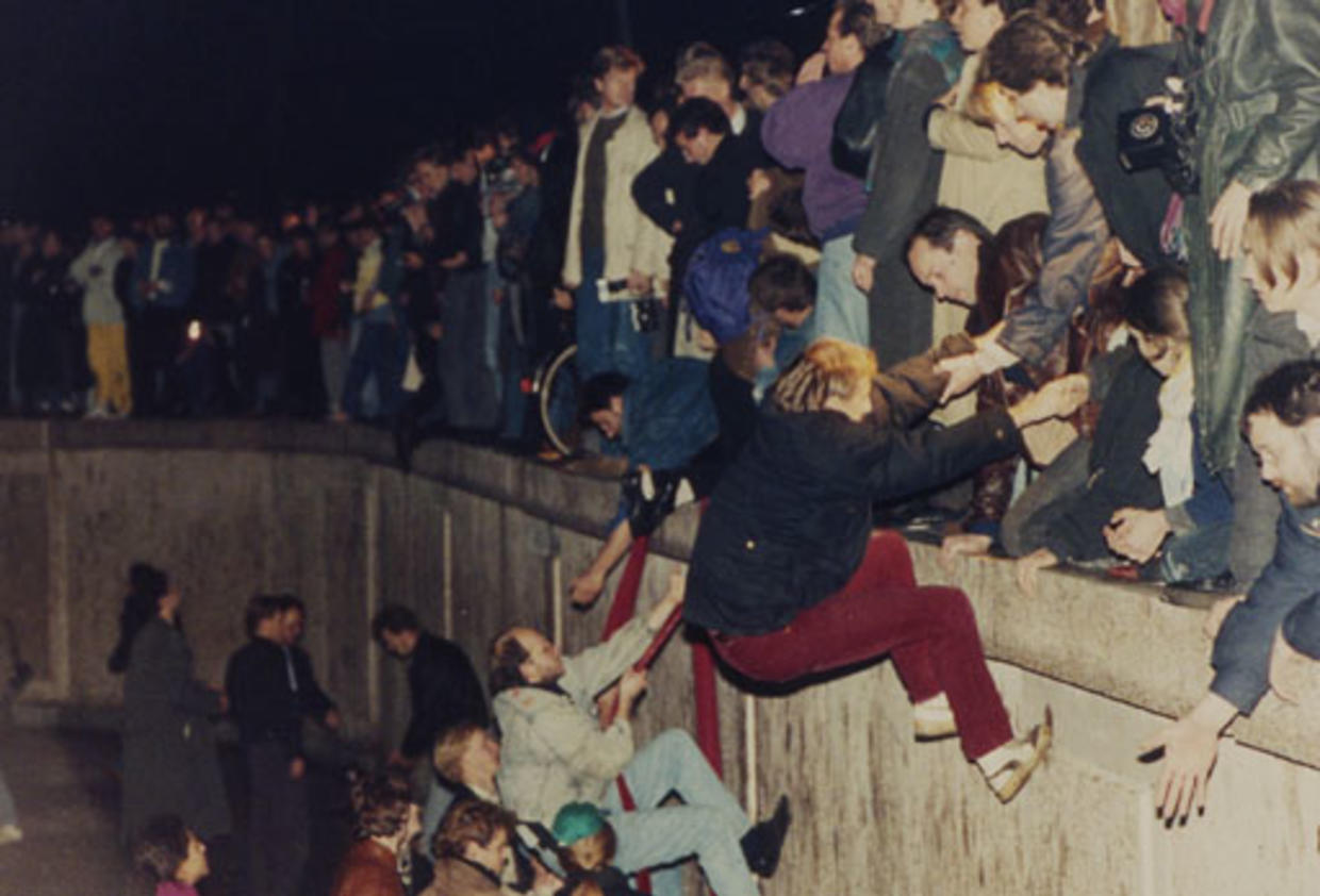 Berlin wall toppled